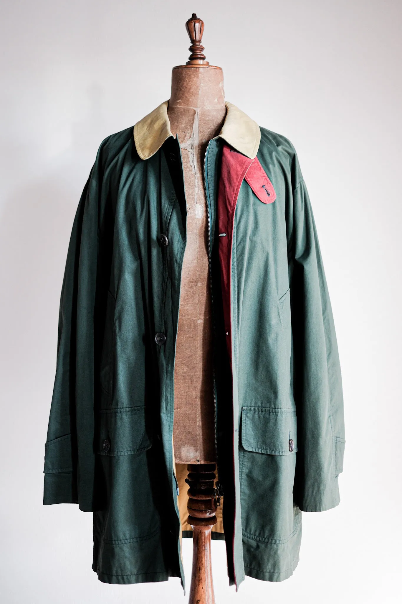 [~ 90's] Old Invertere Crazy Pattern Cotton Coat avec Chine