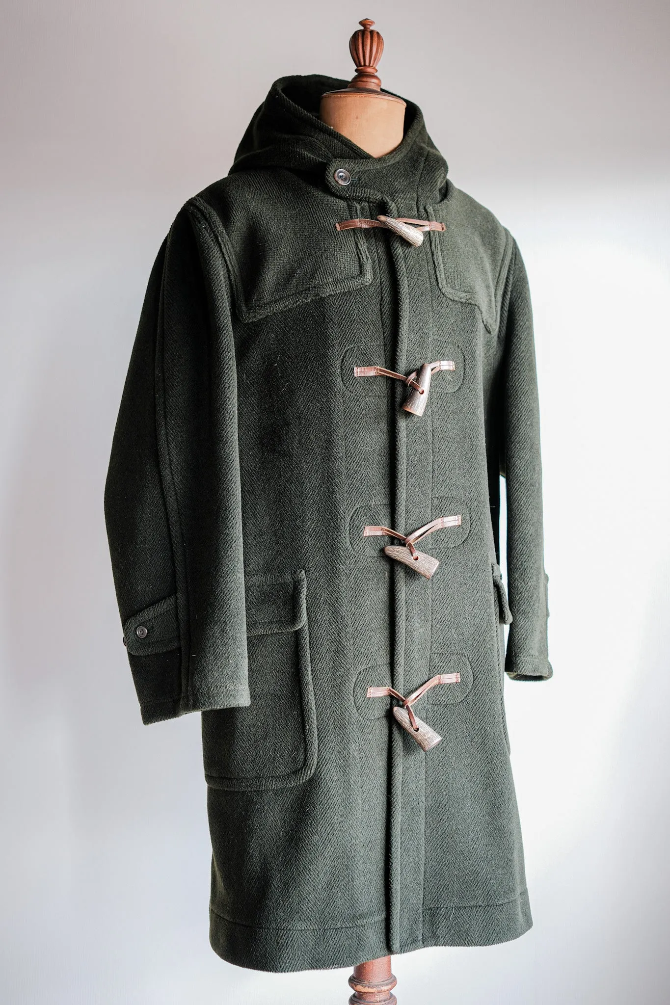 [~ 90's] Old Invertere HBT Wool Duffle Coat 
