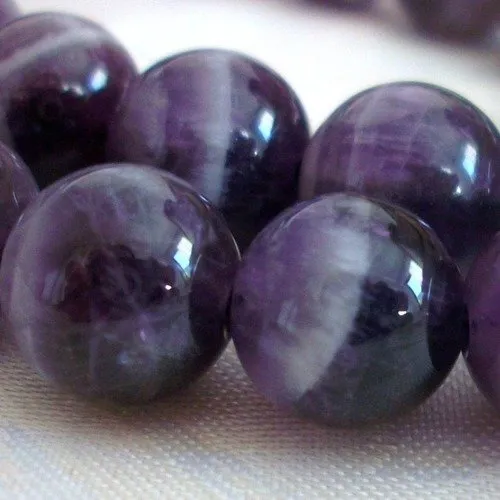 15 perles percé pierre fine améthyste 12mm gemme pierre naturelle semi précieuse