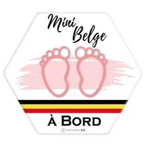 Adhésif bébé à bord Mixte - Mini Belge - Fille