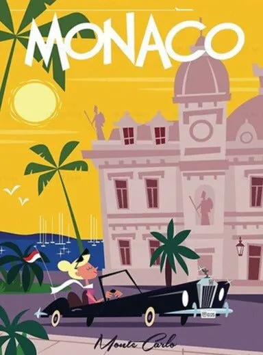 Affiche Monaco Vintage
