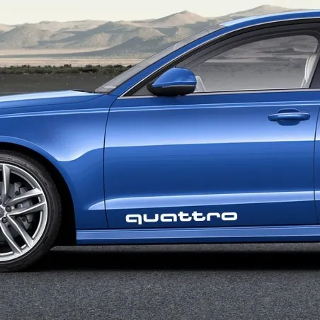Audi quattro Side Skirts Decal Set