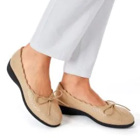 Ballerines en cuir et textile