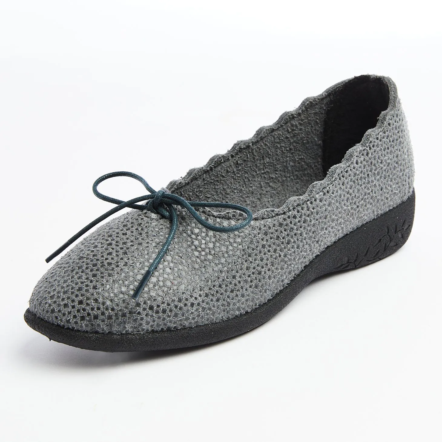 Ballerines en cuir et textile