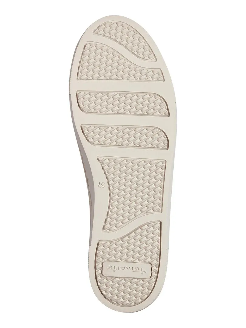 Tamaris Beige Leather Sneaker