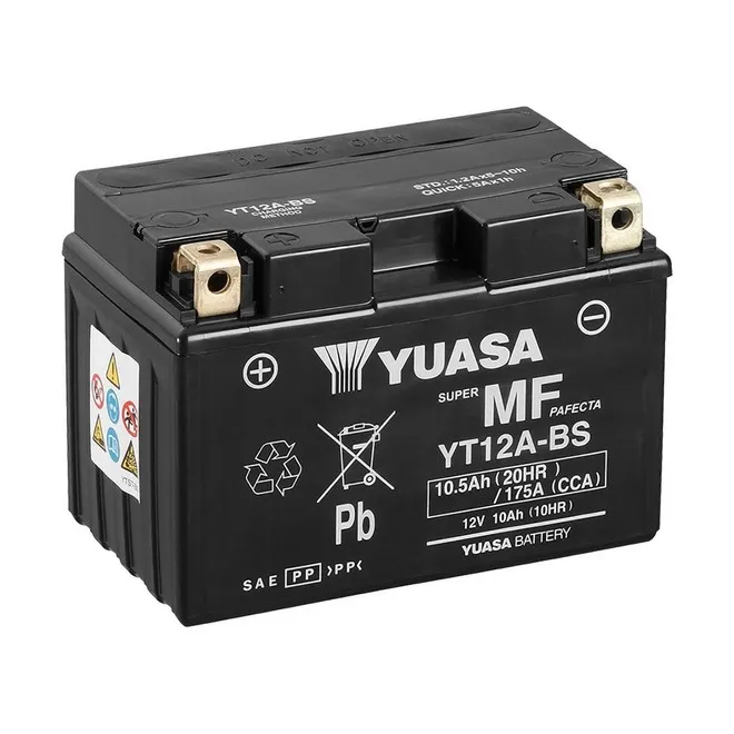 Yuasa YT12A-BS Battery for Kawasaki Motorcycle | Moto Shop 35