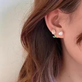 Boucles d'oreilles en perles de tulipe