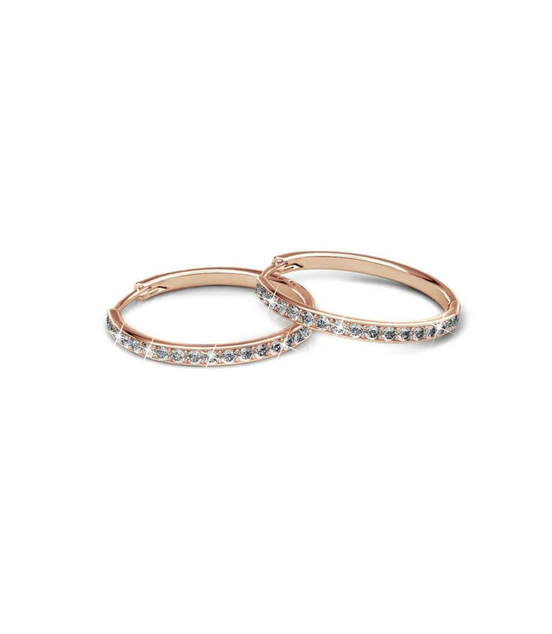 Boucles d'oreilles Chic - Or Rosé et Cristal