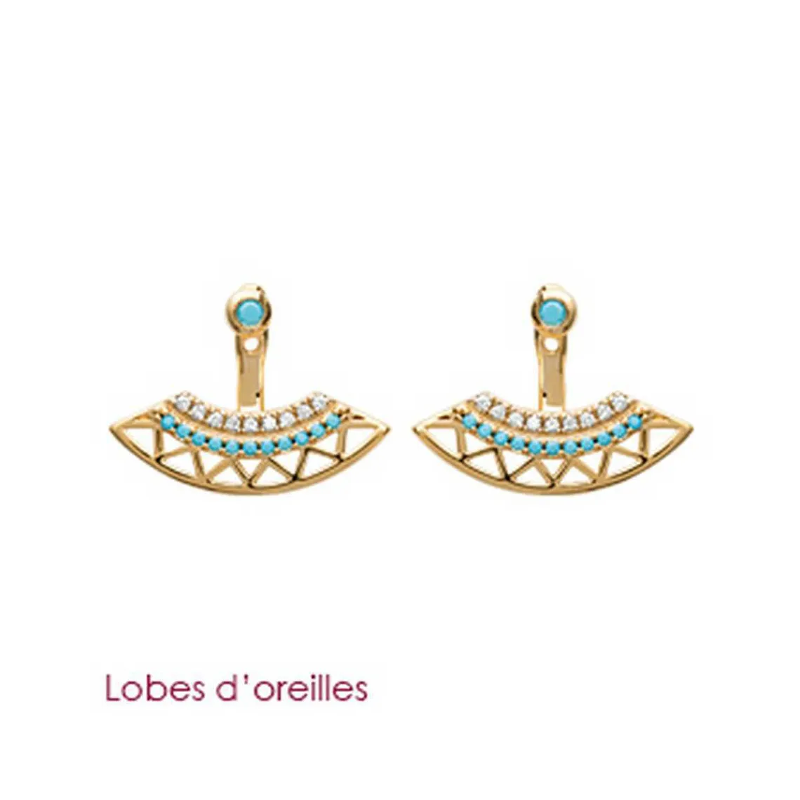 Boucles oreilles Maison de la Bijouterie Sensimio Y53W030 Plaqué or | 3 Suisses