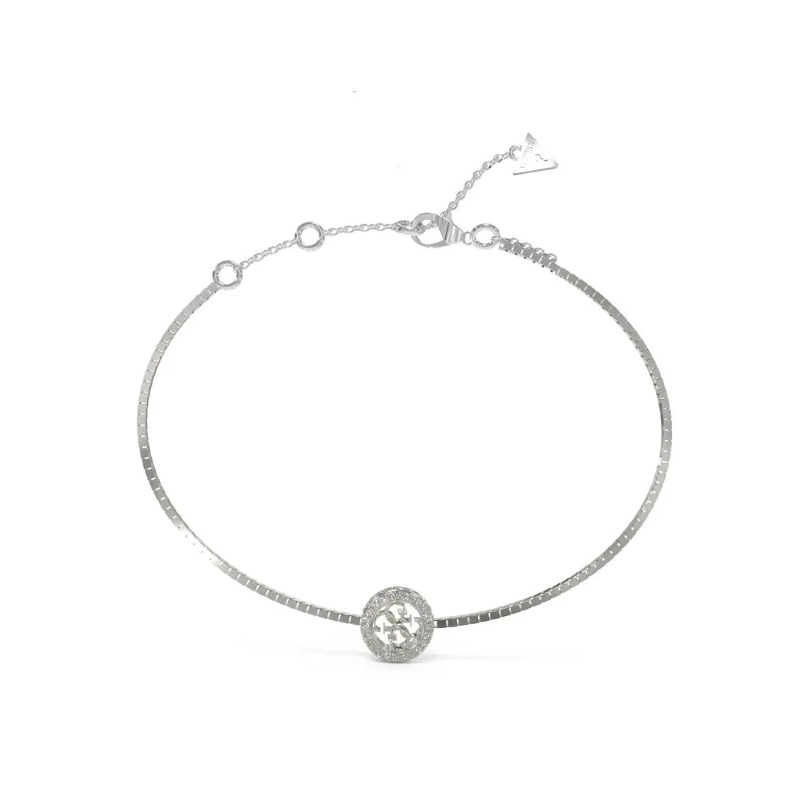 Bracelet 4G Crush Acier Rhodié Chaîne Carrée Et Pampille 4G | 3 Suisses