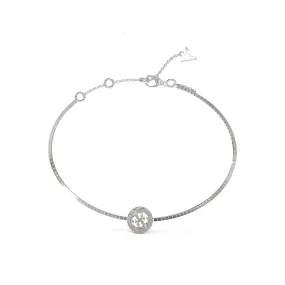 Bracelet 4G Crush Acier Rhodié Chaîne Carrée Et Pampille 4G | 3 Suisses