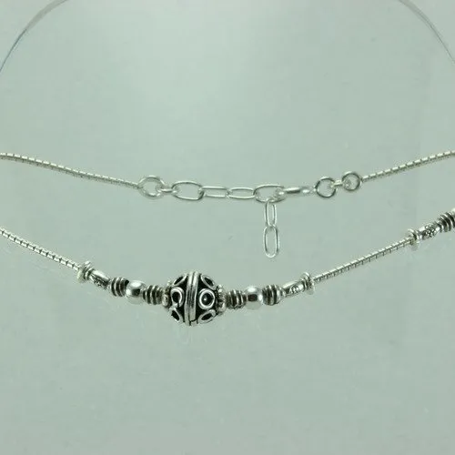 Bracelet chaine argent perle ethnique