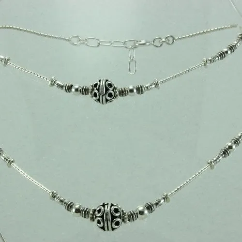 Bracelet chaine argent perle ethnique