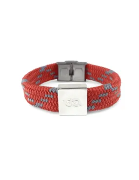 Bracelet en corde recyclée - LE SAC DE NOEUDS® Couleur Rouge