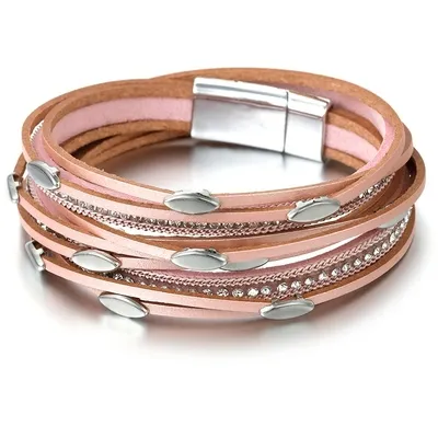Leather Love Chain Women's Bracelet