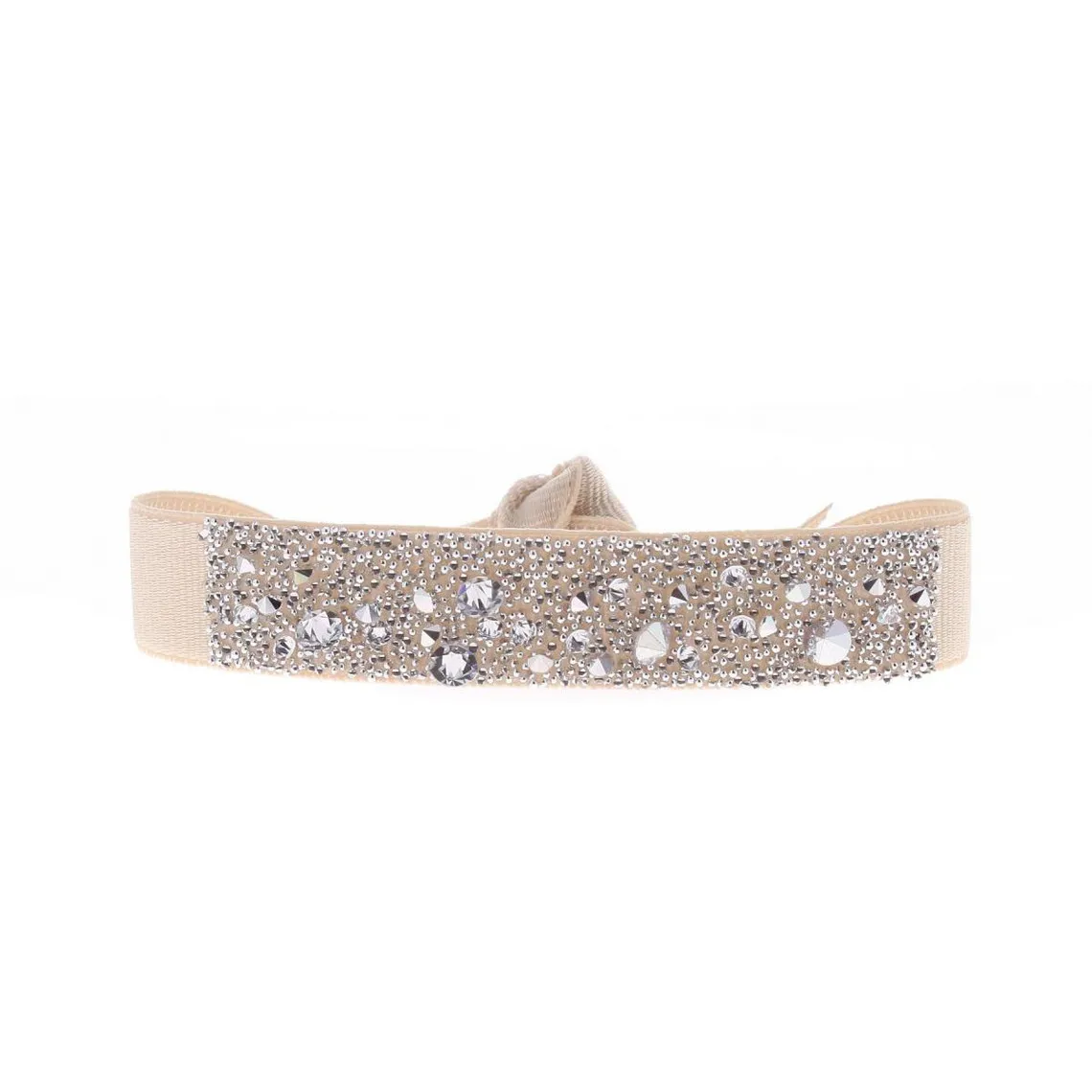 Les Interchangeables A36455 Bracelet - Beige Fabric Swarovski Crystals Les Interchangeables | 3 Suisses