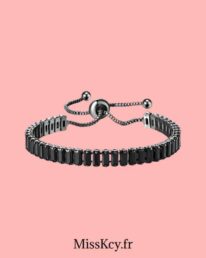 BRACELET RIVIERE ZIRCON ALL BLACK