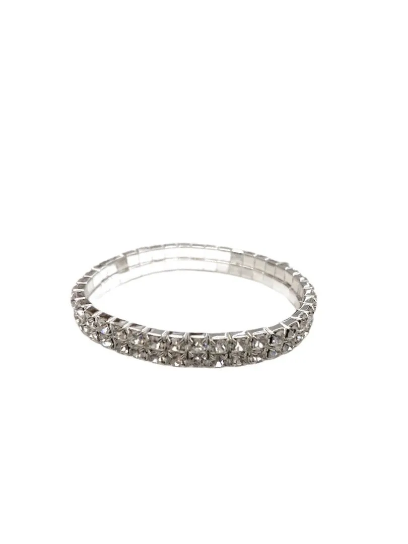 Multi-row Rhinestone Women's Bracelet Set (Pack of 6)