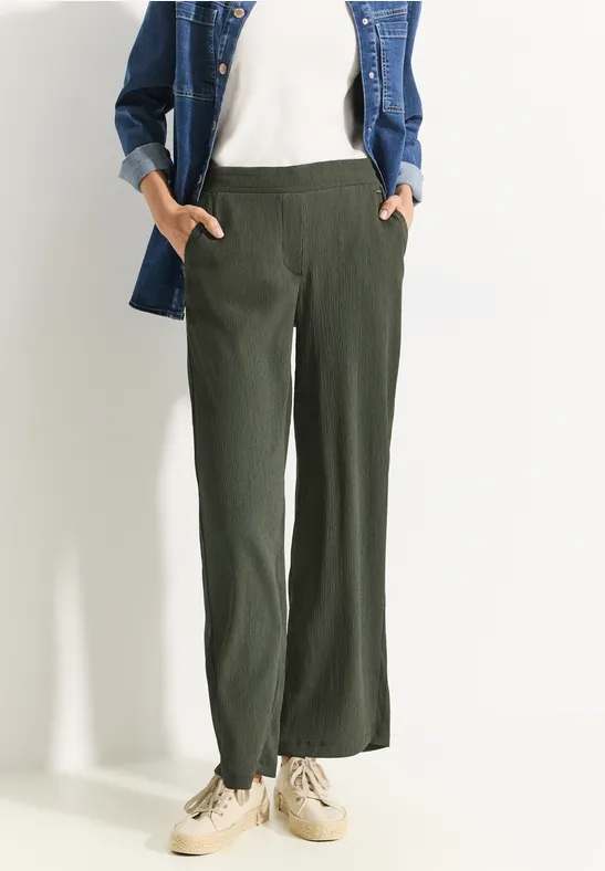 CECIL Pantalon large texturé  - Style NEELE