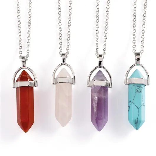Stone pendulum necklace