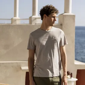 Cotton T-shirt in Sable Grey - OLONNE by FAGUO