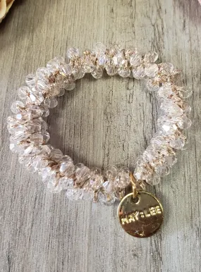 Crystal beads hair clip