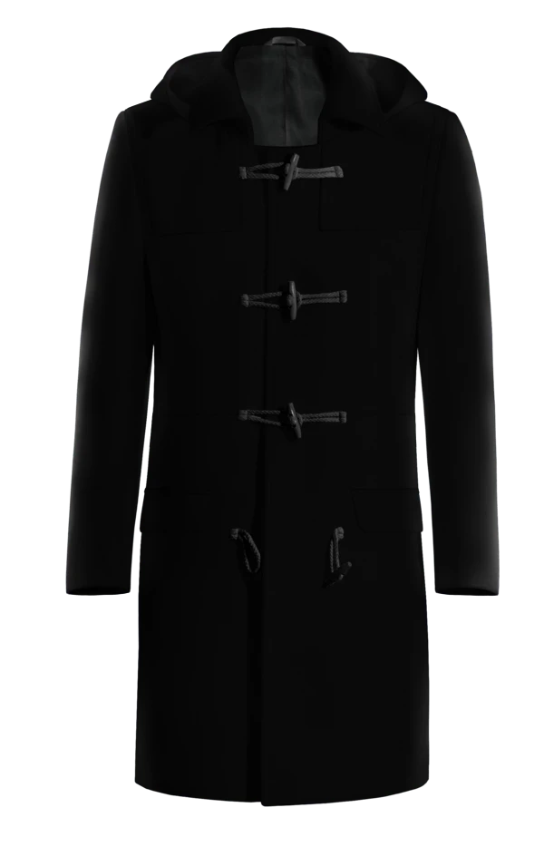 Duffle-coat-long-noire