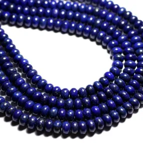 Fil 39cm 75pc env - perles de pierre - lapis lazuli rondelles 8x5mm
