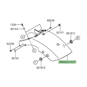 Garde-boue arrière peint Kawasaki Vulcan S (2015 et +) | Moto Shop 35