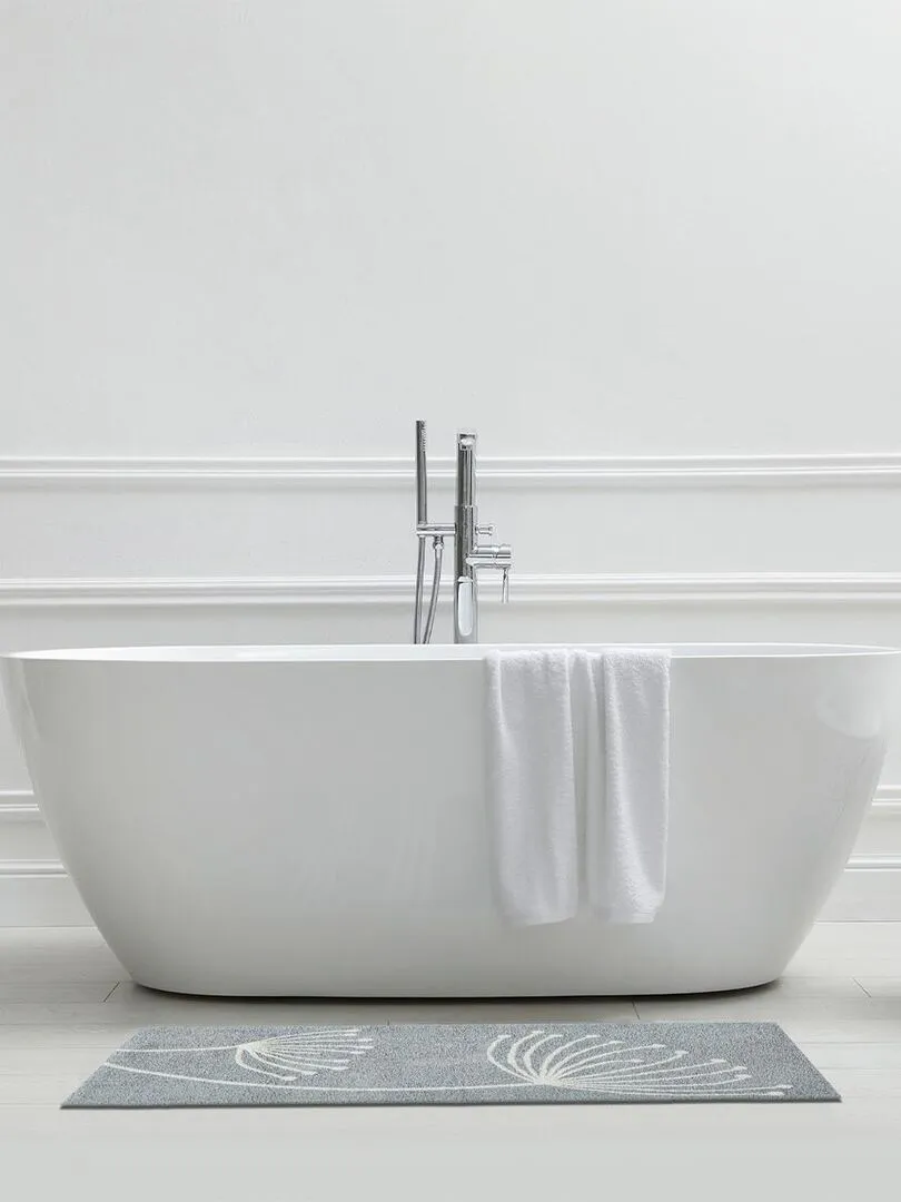 Guy Levasseur - Gray Fancy Cotton Bath Mat