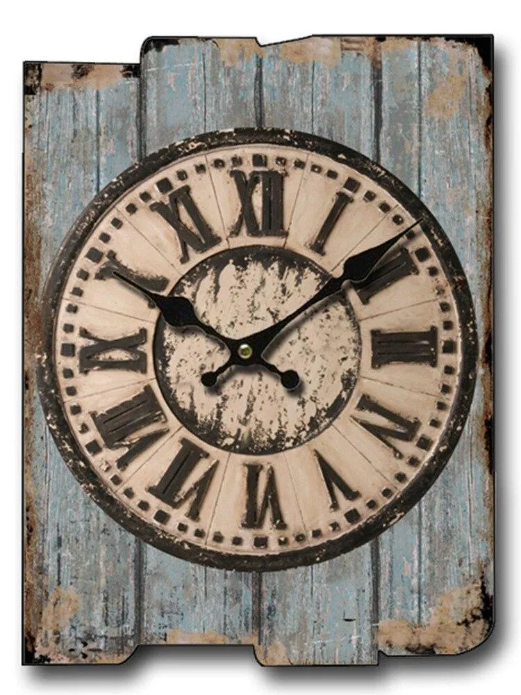 Horloge Murale Vintage 40 cm Planches