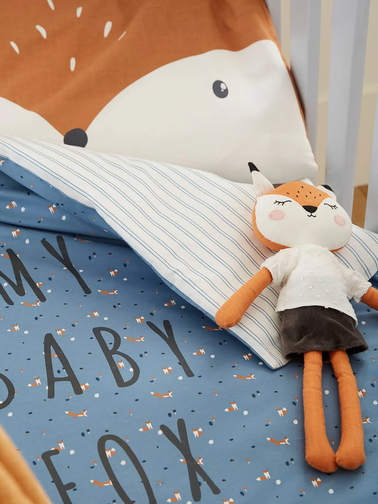 Housse de couette bébé BABY FOX bleu - Vertbaudet