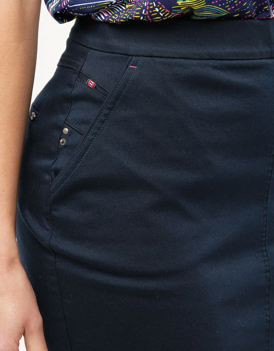Stylish straight denim skirt - Skirts