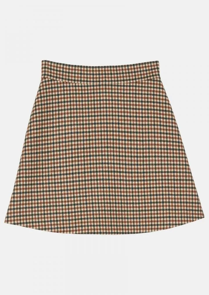 Jupes & Shorts TARA JARMON Femme | Jupe Jaina beige pied de poule en laine