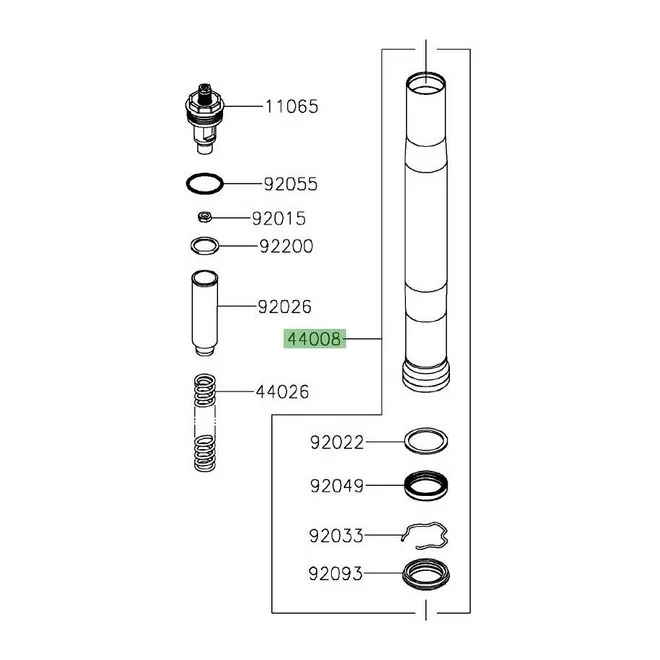 Kawasaki ZZR 1400 Fork Cover (2012-2020) | Moto Shop 35