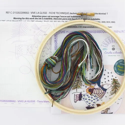 Kit broderie "vive la glisse"