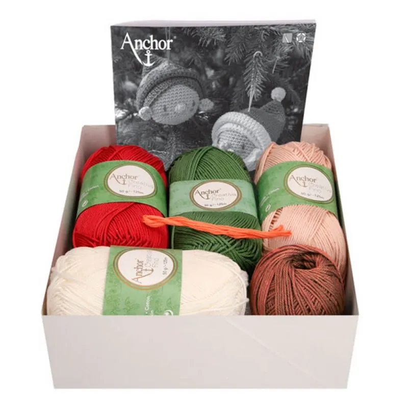 Kit de Crochet - Décorations de Noël Père Noël & Lutin - Anchor