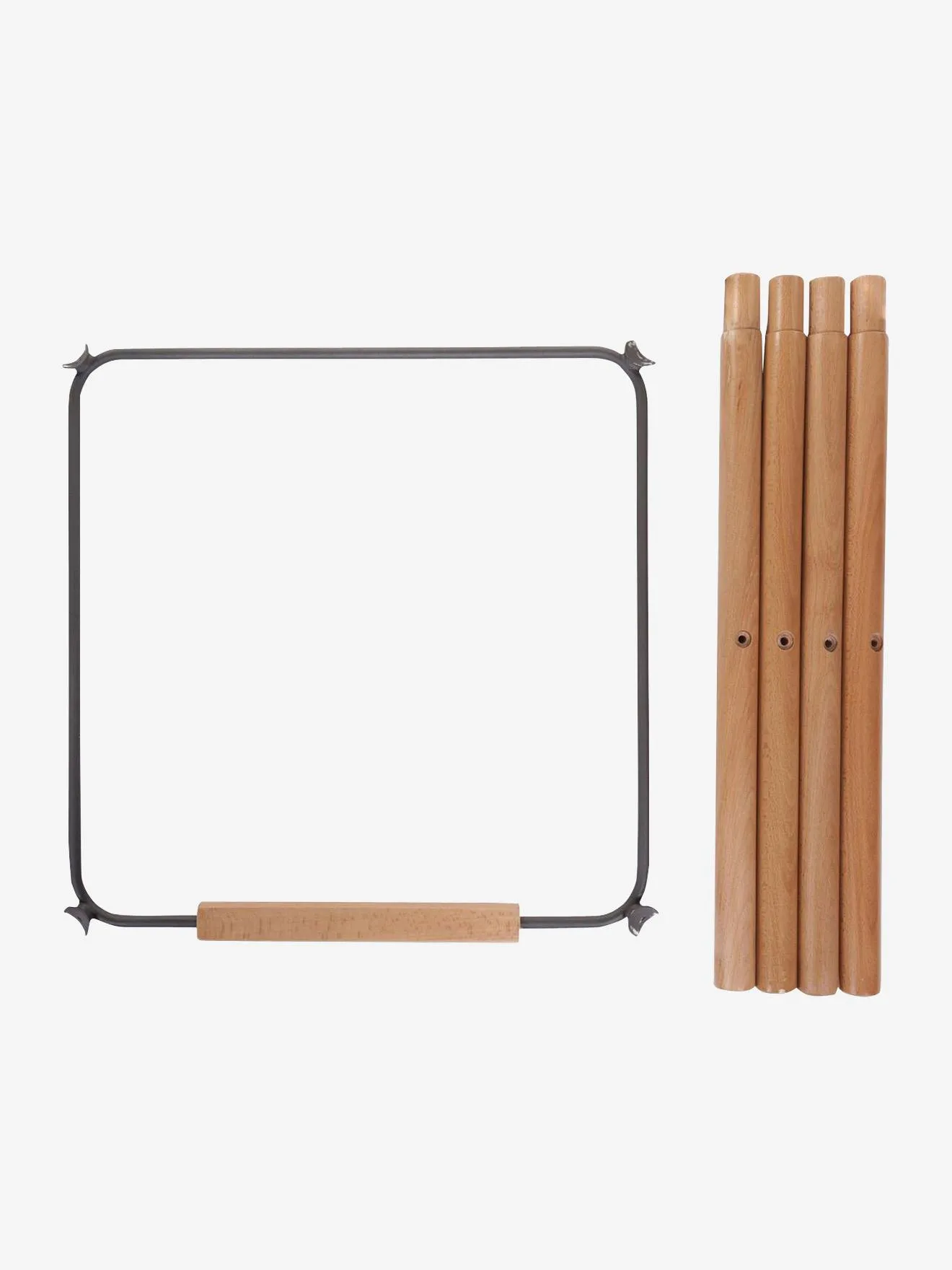 Kit de pieds longs pour chaise haute Evolu + repose-pieds CHILDHOME naturel anthracite - Childhome