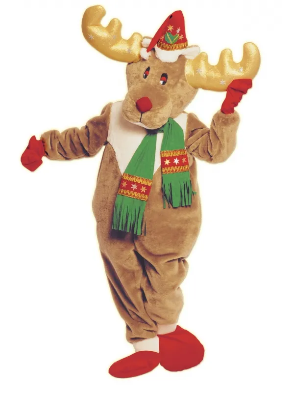 Mascotte de Renne de Noël qualité professionnelle