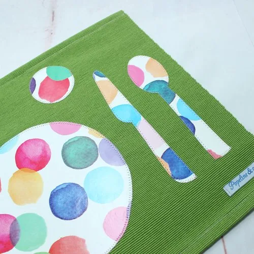 Montessori set de table, personnalisé avec prénom enfant, materiel montessori, cadeau personnalisé bébé enfant