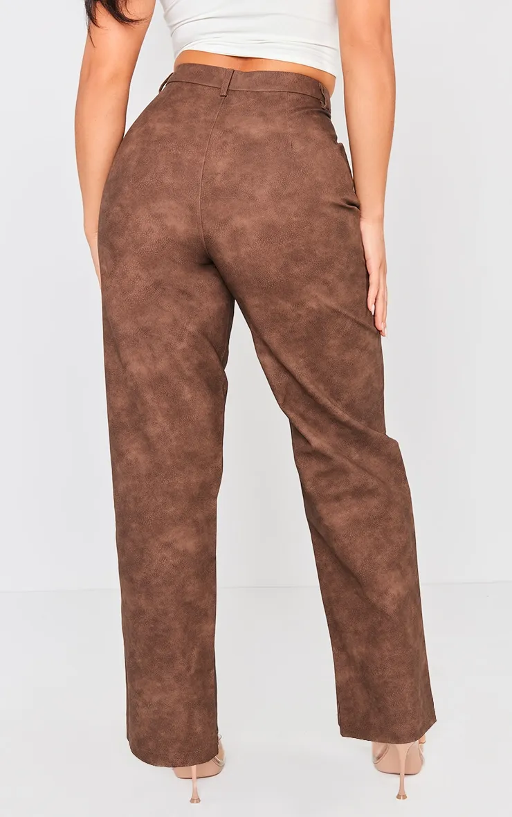 Pantalon jean marron clair avec poches