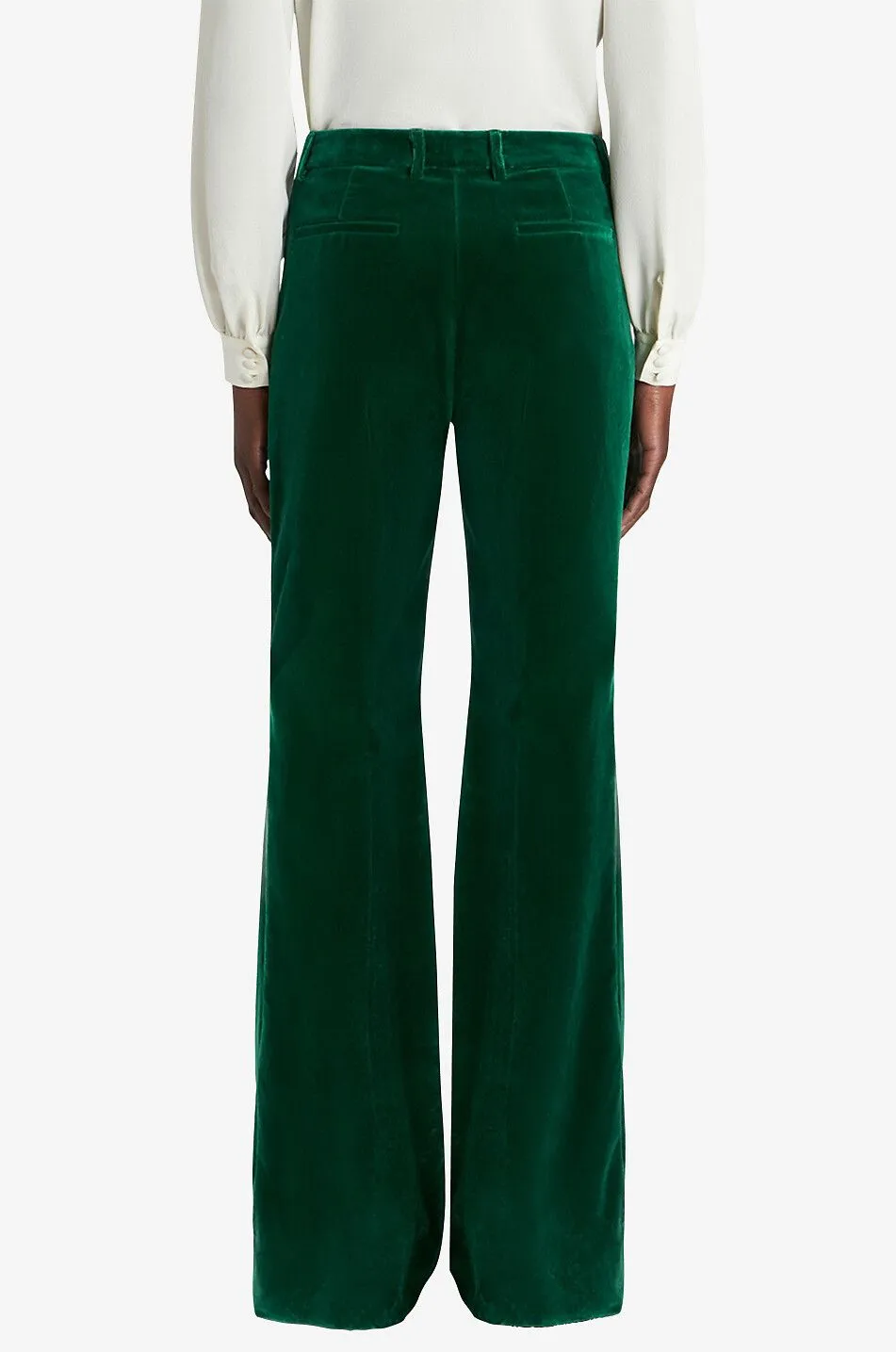 Pantalon évasé en velours