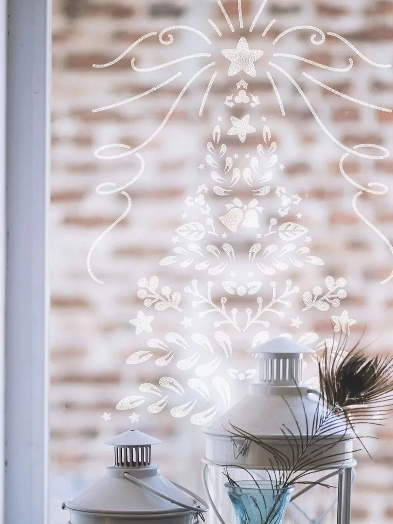 Christmas Stencil A4 - Floral Tree