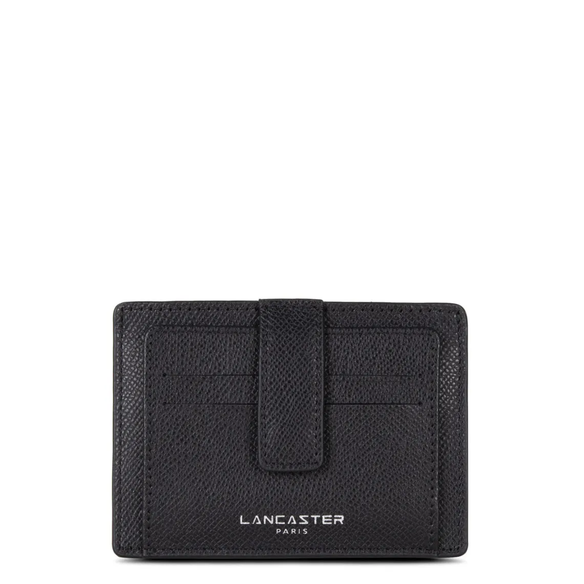 Porte Cartes Avec Pression DELPHINO LUCAS noir en cuir | 3 Suisses