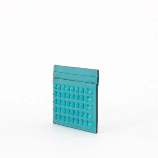 Porte-cartes Christian Louboutin Cuir Bleu