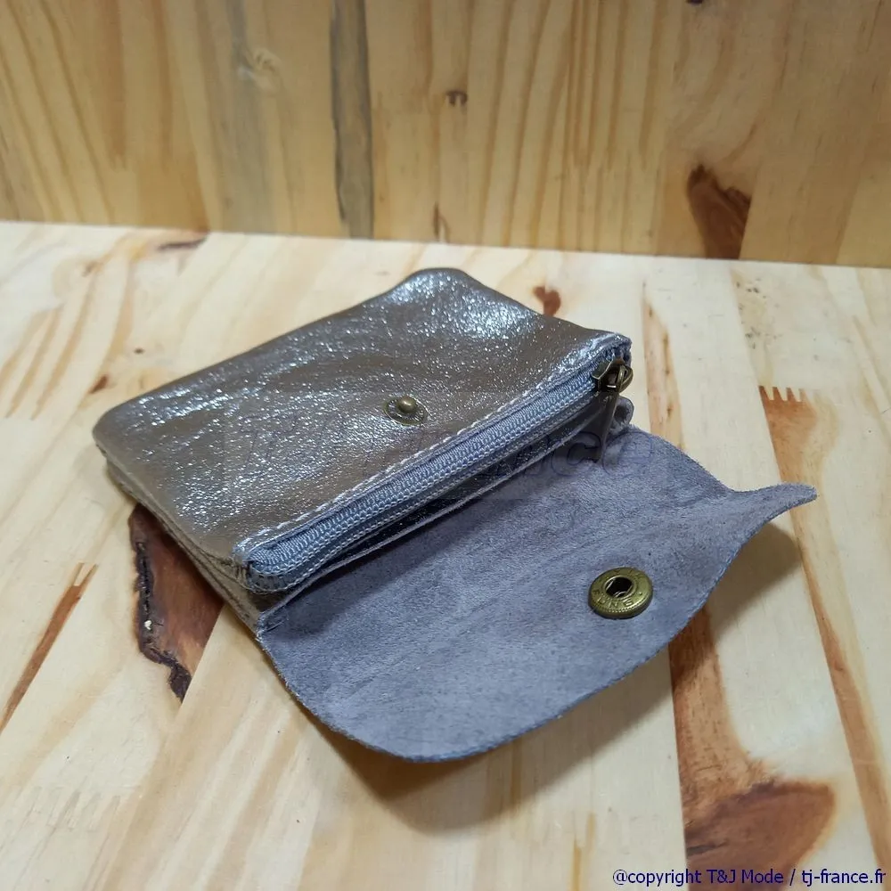 Porte monnaie en cuir irisé pour femme - Ritelle 3998B