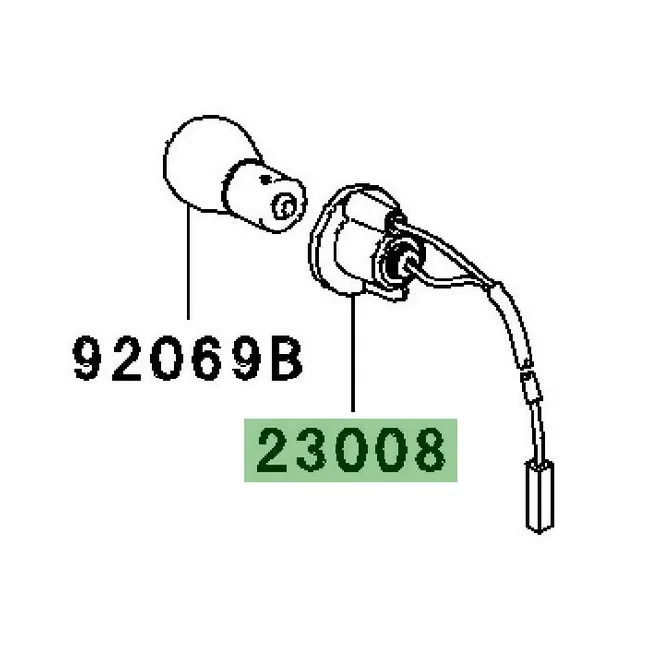 Prise ampoule clignotant avant Kawasaki 230080044 | Moto Shop 35