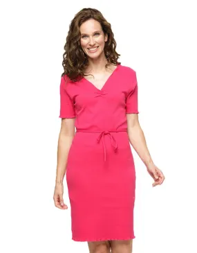 Fuchsia 100% Cotton Dress - Dresses & Skirts