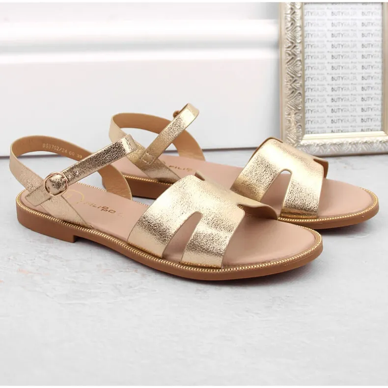 Women's Metallic Gold Sandals Filippo DS3702