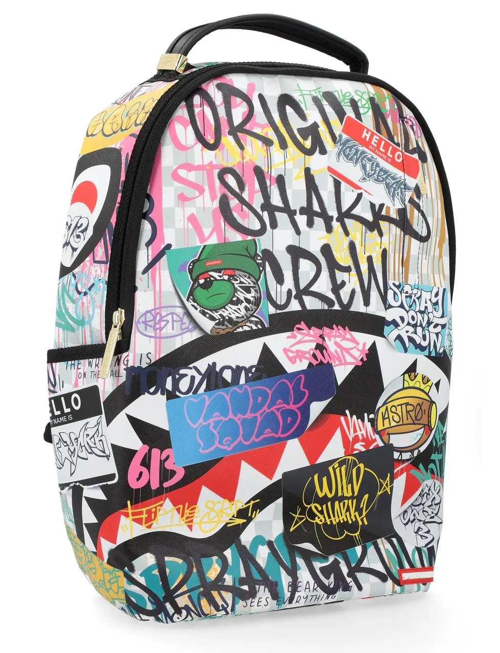 Sprayground Sac à dos Sharks in Paris the rizz cream white